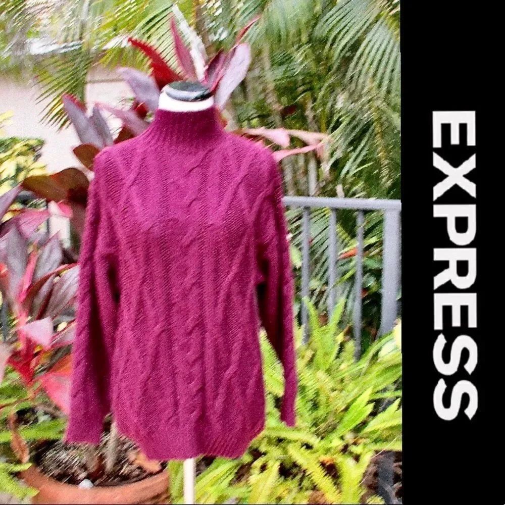Express Mock Neck Knit Sweater